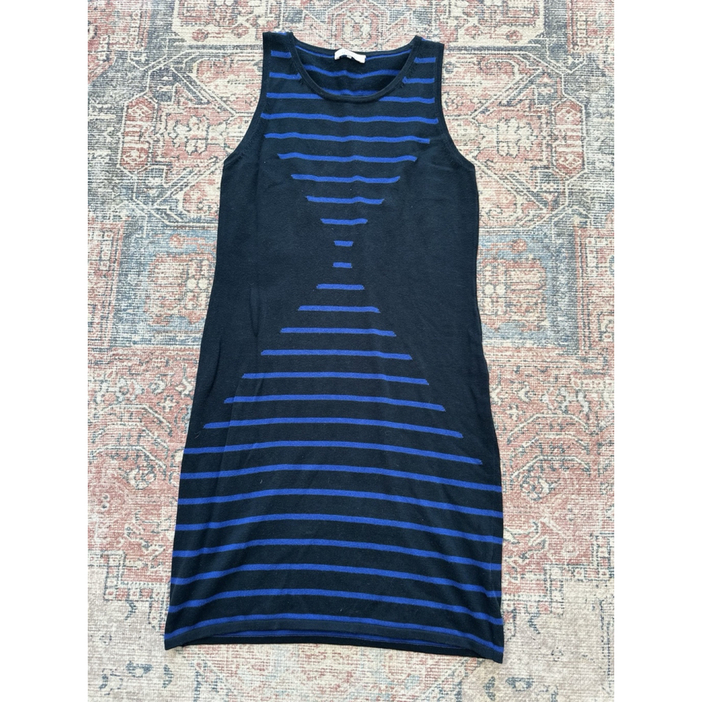 Trina Turk Summer Black And Blue Knit Dress S-M